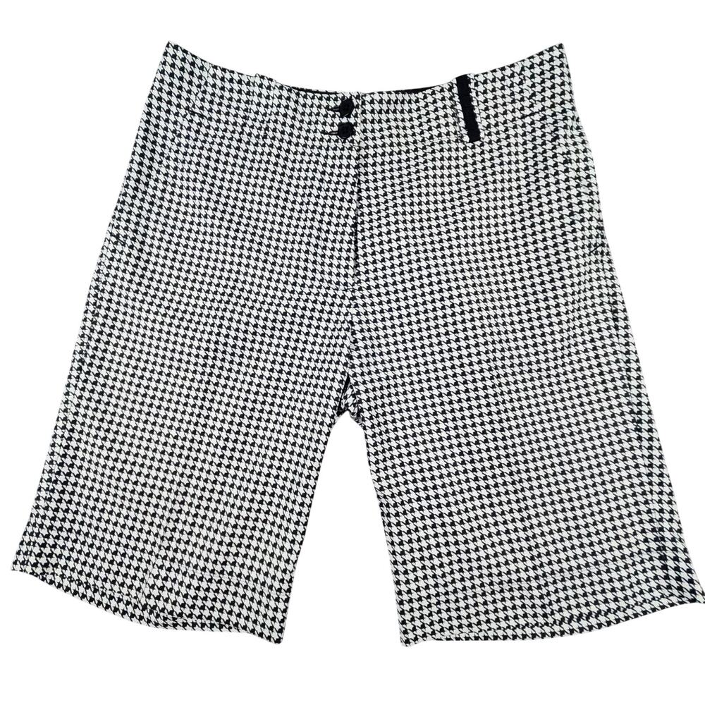 Nike Golf Women's size 6 Fit Dry Black & White Herringbone Shorts Golf Athletic